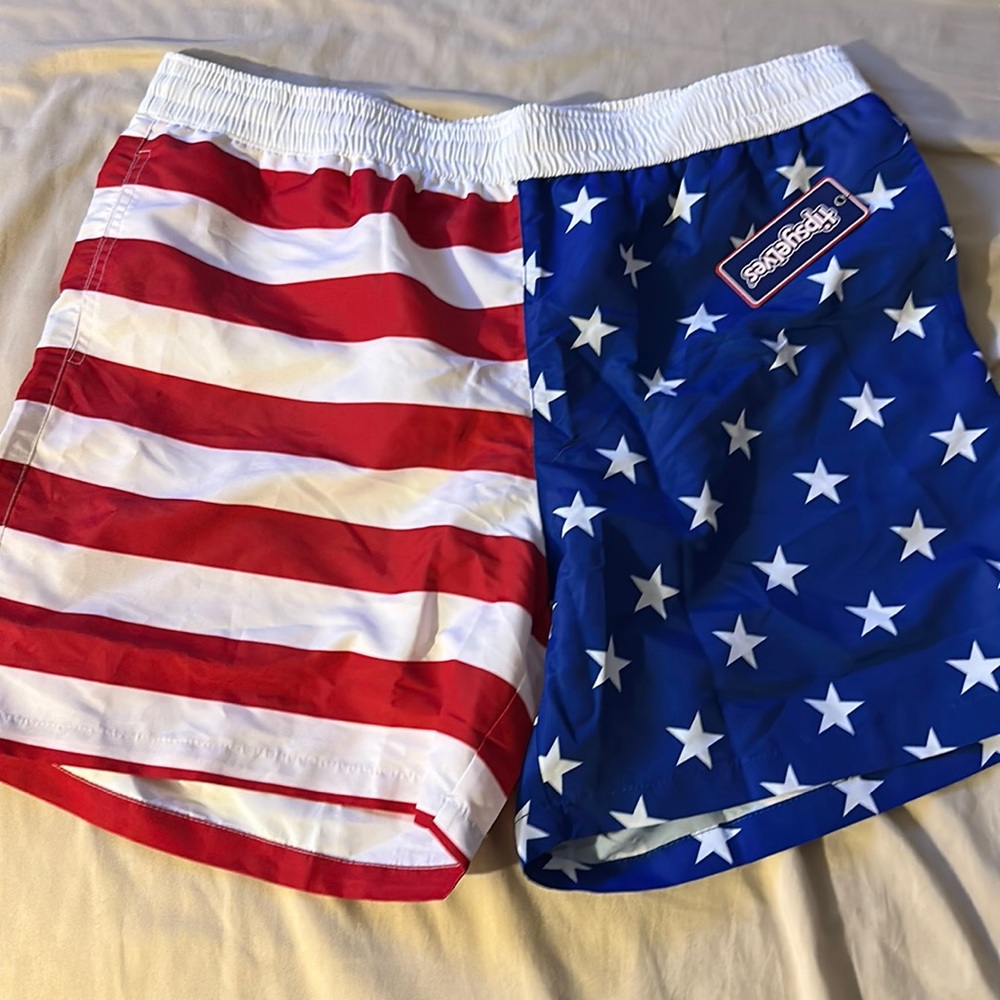 Tipsy elves American flag swim shorts
